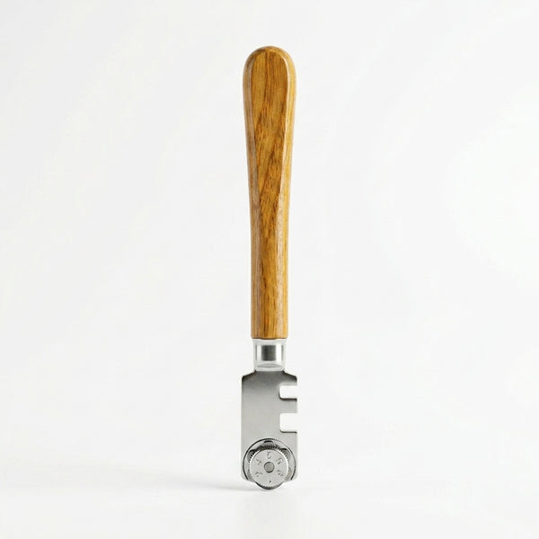 130mm Wooden Handle Glass Cutter Pen with a sleek metal head and a wooden handle, perfect for precise glass scoring.