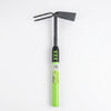 Multifunction Telescopic Garden Hoe and Fork with sharp blade and sturdy fork on an adjustable handle.
