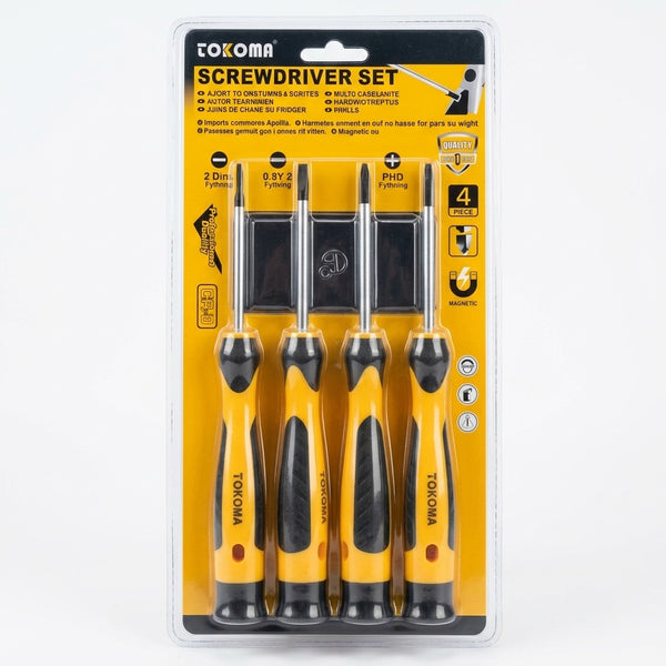 4 Piece Wood Carving Chisel Kit with adjustable handles and magnetic tips for woodworking projects.