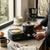 Person using the 5-in-1 Multifunctional Mini Breakfast Machine to prepare breakfast on a kitchen countertop.