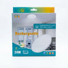 24W Rechargeable Emergency LED Ceiling Light packaging with clear design and features highlighted.