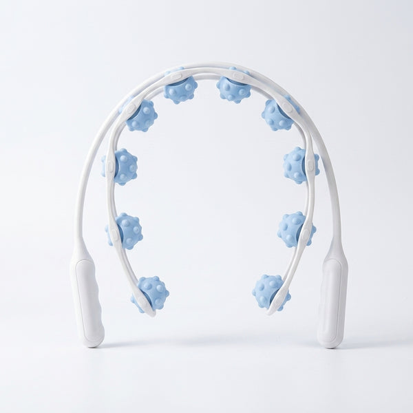 Handheld Back Pulling Muscle Massage Roller with flexible design and massage nodes for muscle relaxation and tension relief.