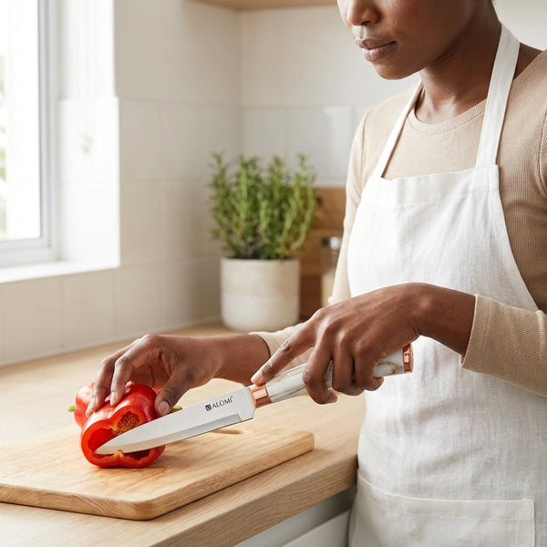 Professional Ceramic Slicing Knife with Marble Pattern Handle
