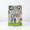5 Piece Heat Set Tool Set including ladles, strainer, and kitchen utensils for cooking and serving.