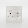 Integrated USB Wall Socket with 3 Pin Outlet