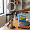 6 Inch LED Selfie Ring Light with Dual Phone Stand