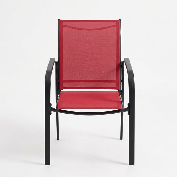 Modern Metal Stackable Garden Chair with Arms