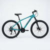 Full Suspension Enduro Mountain Bike with 160mm Travel in a vibrant teal color, showcasing its rugged design and durability.