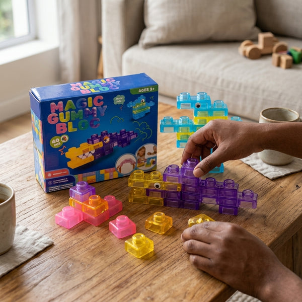 Colorful Soft Sensory Squishy Building Blocks with creative shapes for toddlers' hands-on learning