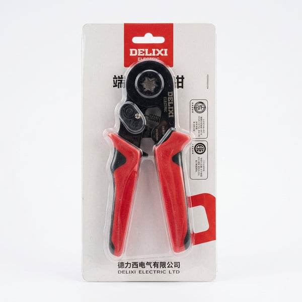 Tubular Terminal Crimping Pliers in packaging, designed for secure electrical connections and professional-quality crimps.