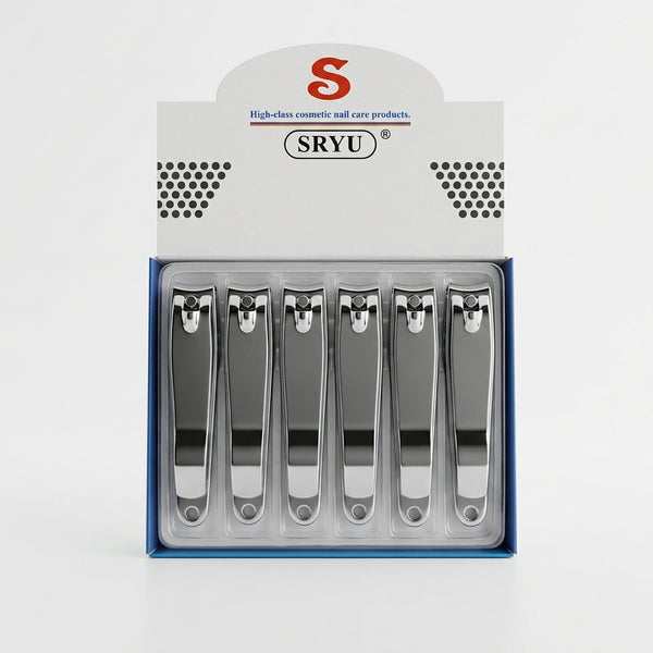 Pack of 6 Household Stainless Steel Nail Clipper in a stylish packaging for neat grooming.