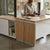1.8M L-Shape Executive Office Desk with Storage Cabinet featuring a modern workspace and integrated storage.