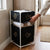 Double Layer Storage Rack with Metal Laundry Basket