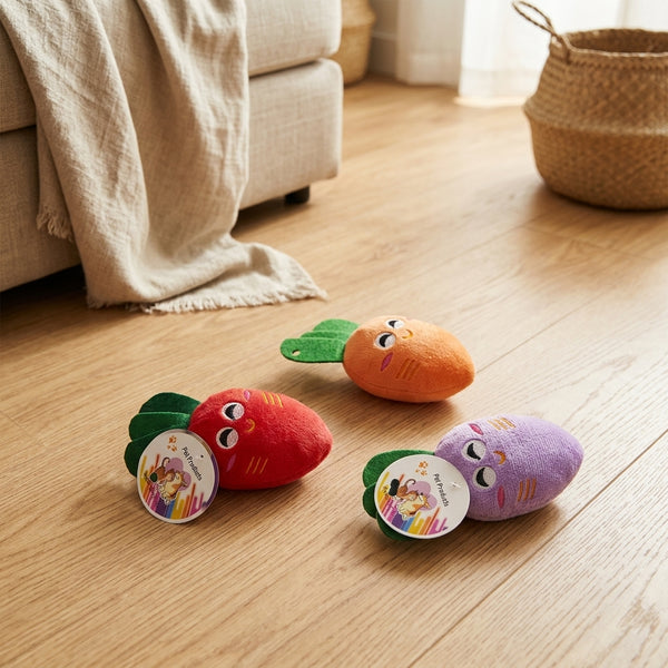 Vegetable & Fruit Plush Squeaky Dog Toy