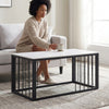 Marble-Effect Tabletop: Stylish Coffee Table Design