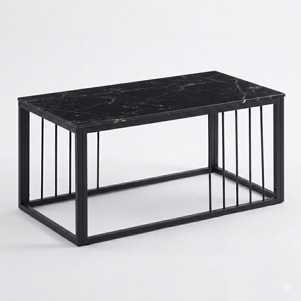 Marble-Effect Tabletop: Stylish Coffee Table Design