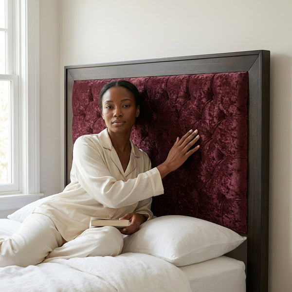 Tufted Upholstered Headboard with Wooden Frame