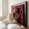 Tufted Upholstered Headboard with Wooden Frame