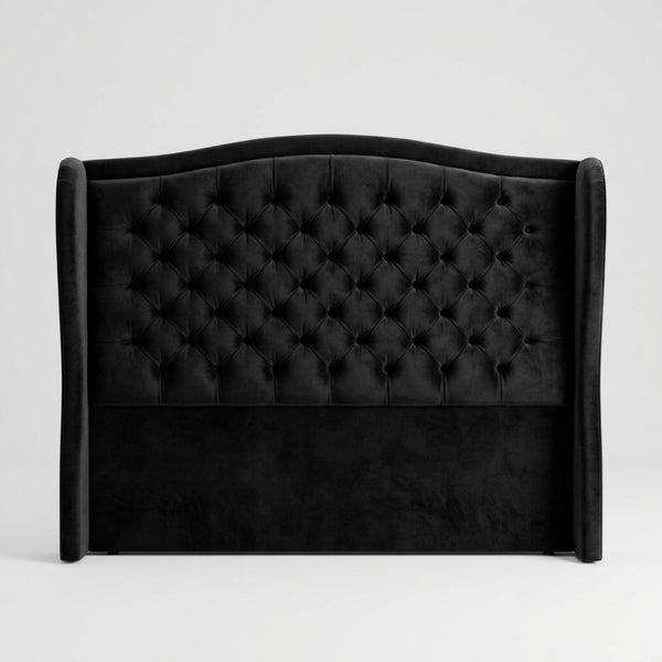 Arched Button-Tufted Wingback Headboard