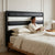 Black Upholstered Panel Headboard for Bedroom