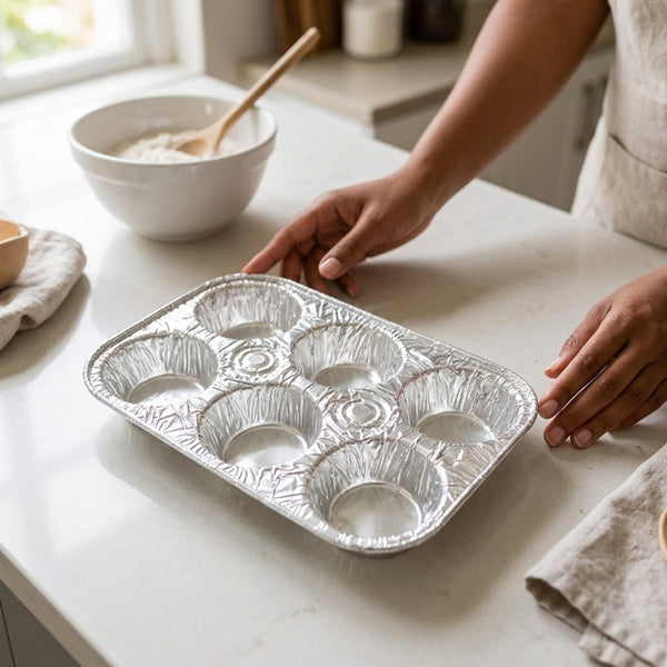 Non Toxic Aluminium Cup Cak Foil Tray