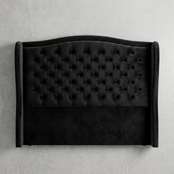 Arched Button-Tufted Wingback Headboard