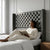 Button-Tufted Wingback Charcoal Headboard
