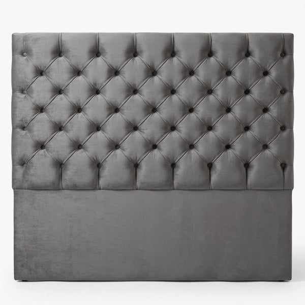 Grey Diamond Tufted Upholstered Headboard