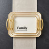 Cream White Rectangular Luxury Serving Tray