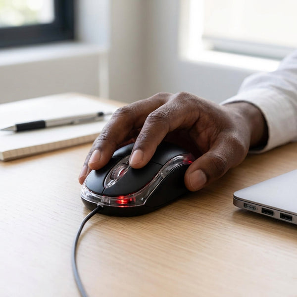3D Optical LED Ergonomic Wired USB Mouse