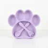 Bear Paw Shape Silicone Baby Feeding Plate Set