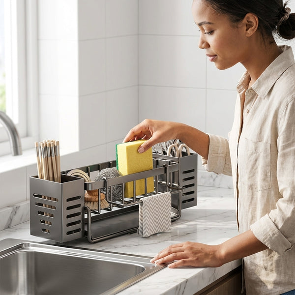 Stainless Steel Kitchen Sink Caddy Organiser