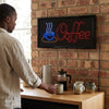 Neon Lights Led Animated Coffee Sign