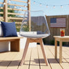 Transparent Acrylic Chair with Solid Wood