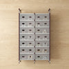 7 Layer Floor Standing Shoe Rack with Open Top Shelf
