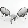3 Piece Outdoor Acapulco Chairs Set