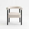 Beige Barrel Dining Chair (Linen Upholstery)