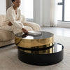Polished Swivel Adjusting Coffee Table