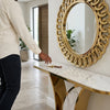 Prestige Golden Marble Console Table