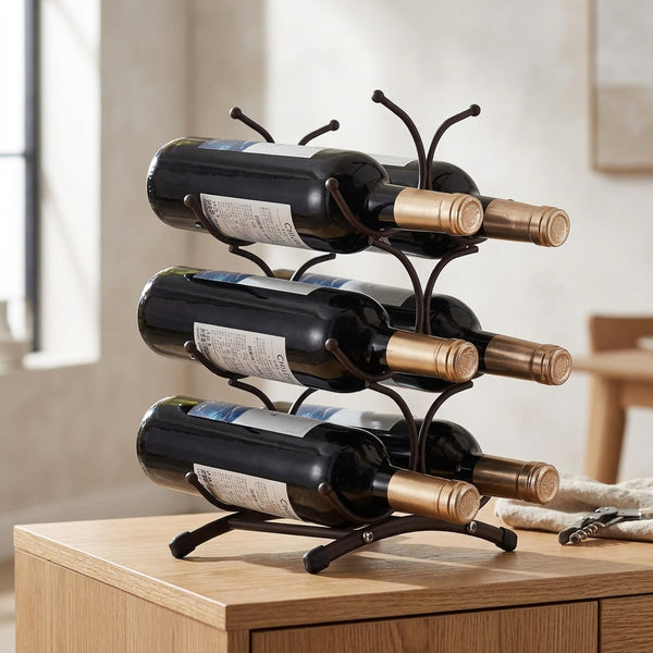 European Simple Style Multi-Bottle Iron Wine Rack
