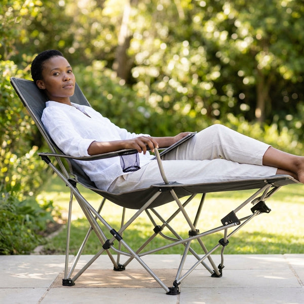 Folding Camping Lounge Chair With Footrest
