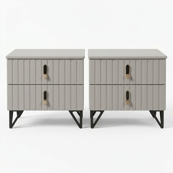 Grace 2-Drawer Bedside Table Set