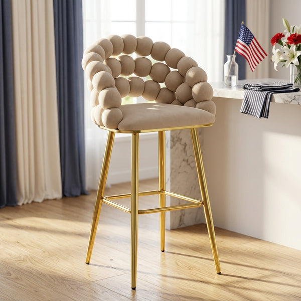 Bubble Upholstered Stool for Home Living
