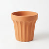 Wide Edge Striped Garden Style Magnesia Plant Pot