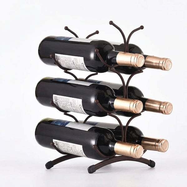 European Simple Style Multi-Bottle Iron Wine Rack