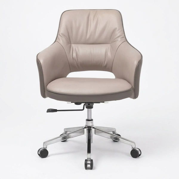 Off White Ergonomic Middle Back Office Chair