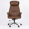 Brown Faux Leather Ergonomic Chair