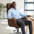 Brown Faux Leather Ergonomic Chair