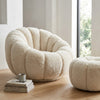 Fuzzy Pumpkin Chair with Ottoman