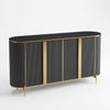 Italian Style Luxury Black Gold Dining Room Sideboard